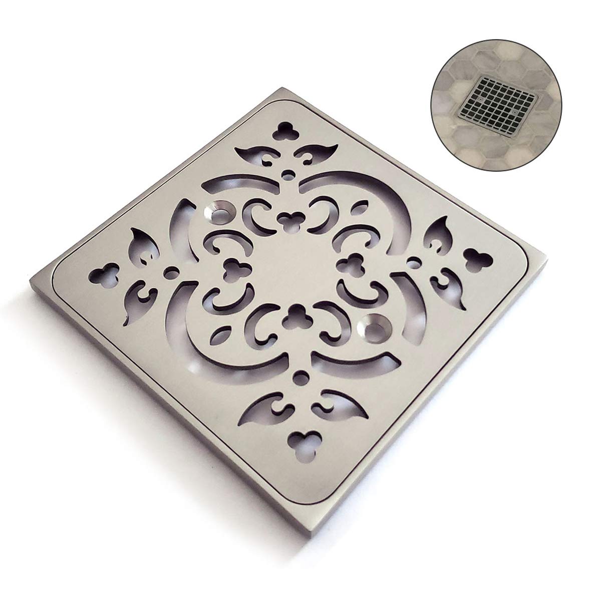 Shower Drain Cover Replacement Brushed Nickel Various Styles for K913