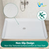 Curbless Acrylic Shower Base 62X36 in | Barrier Free Shower Base with Center Drain in White Color