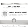 36 Inch Stainless Steel Linear Floor Drain Blind Style and Drain Base with Rubber Gasket