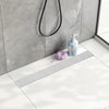 36 Inch Brushed Stainless Steel Linear Shower Drain Mission Style and Drain Base with Rubber Gasket