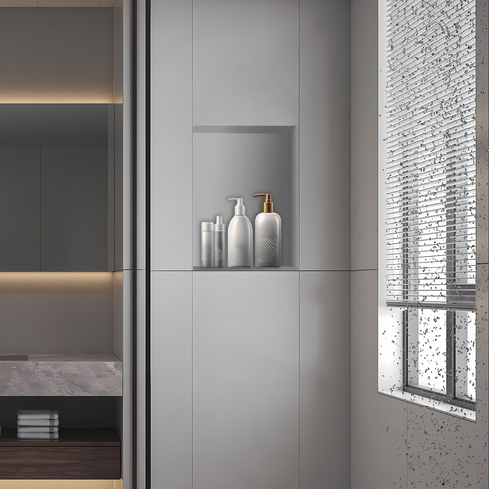 16''×20'' Rectangle Yellow Shower Niche Tile Ready Niche UGRN1620