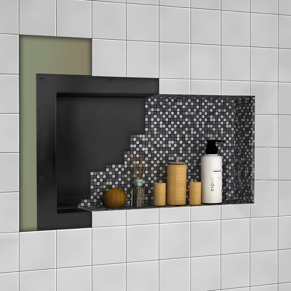 Quick & Easy Ready For Tile Recessed Shower Niche Flapped Over Thin Flange Wall Niche Insert