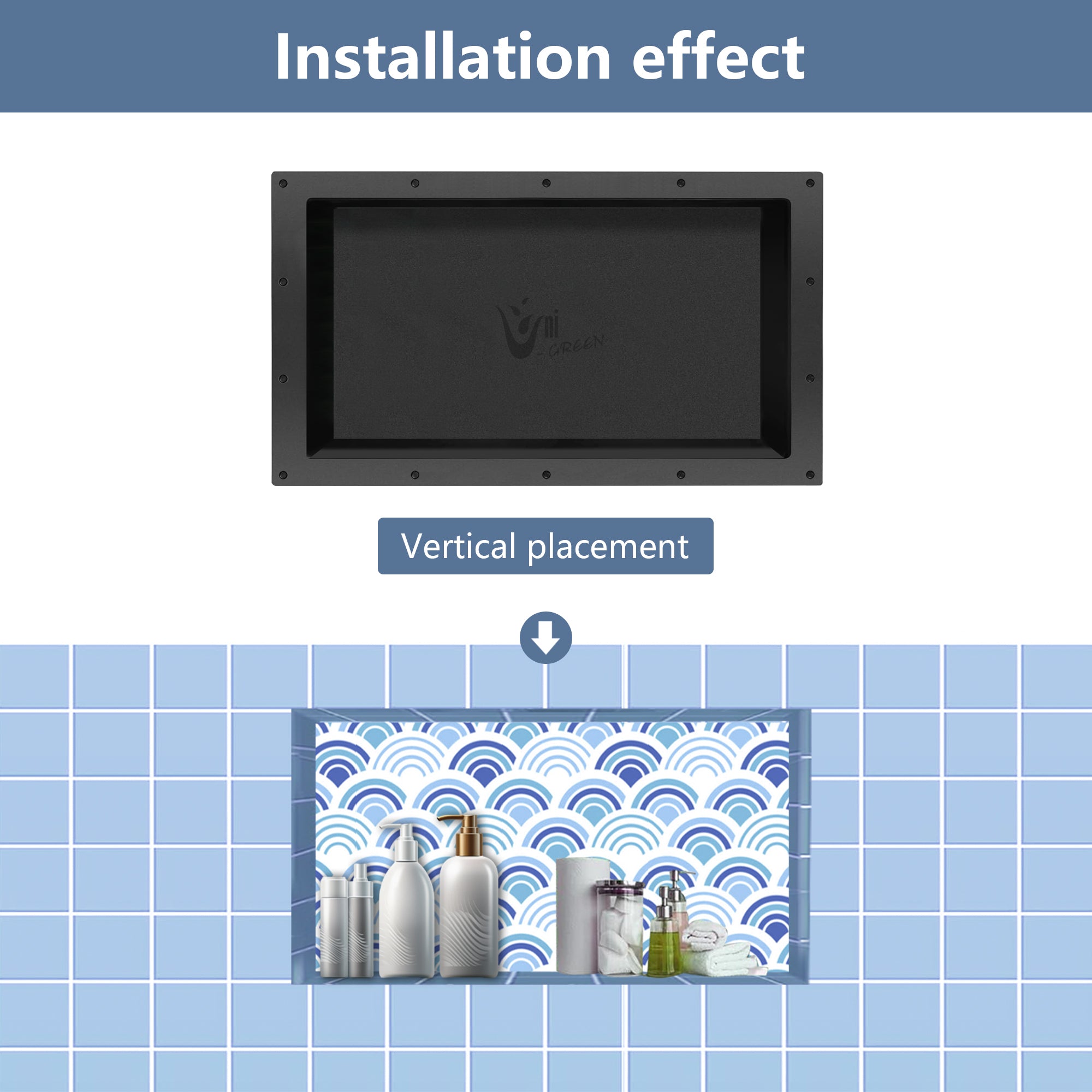 Quick & Easy Ready For Tile Recessed Shower Niche Flapped Over Thin Flange Wall Niche Insert
