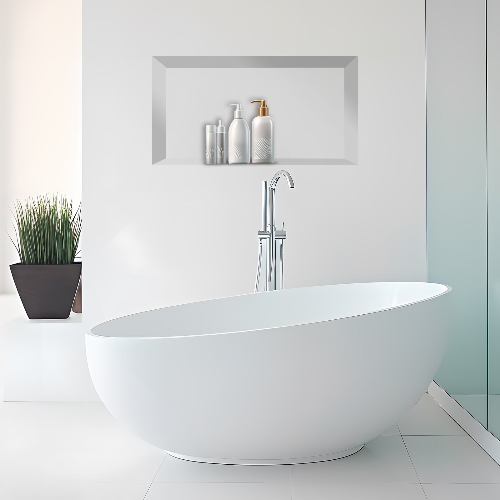 Quick & Easy Ready For Tile Recessed Shower Niche Flapped Over Thin Flange Wall Niche Insert