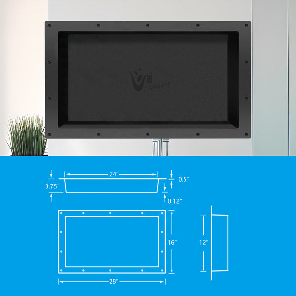Quick & Easy Ready For Tile Recessed Shower Niche Flapped Over Thin Flange Wall Niche Insert