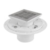 3-1/2" Square Shower Drain for Low Profile Show Pan Drain with SS304 Grating Neo Style PVC