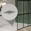 4-1/2" Tile In Shower Floor Drain Square Design and Height Adjustable, Chrome Plated, PVC Material UGSD003