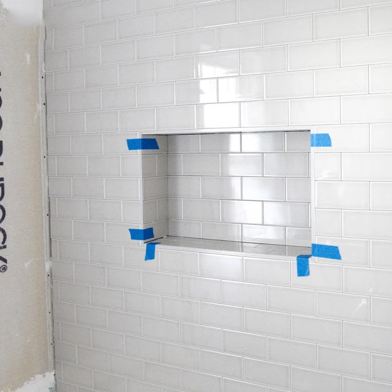 Suteck 16 x 16 Recessed Shower NICHE Ready for Tile,Single Shelf Square Niche, NICHE for Shower Wall, Bathroom, Shower Storage Bath NICHE