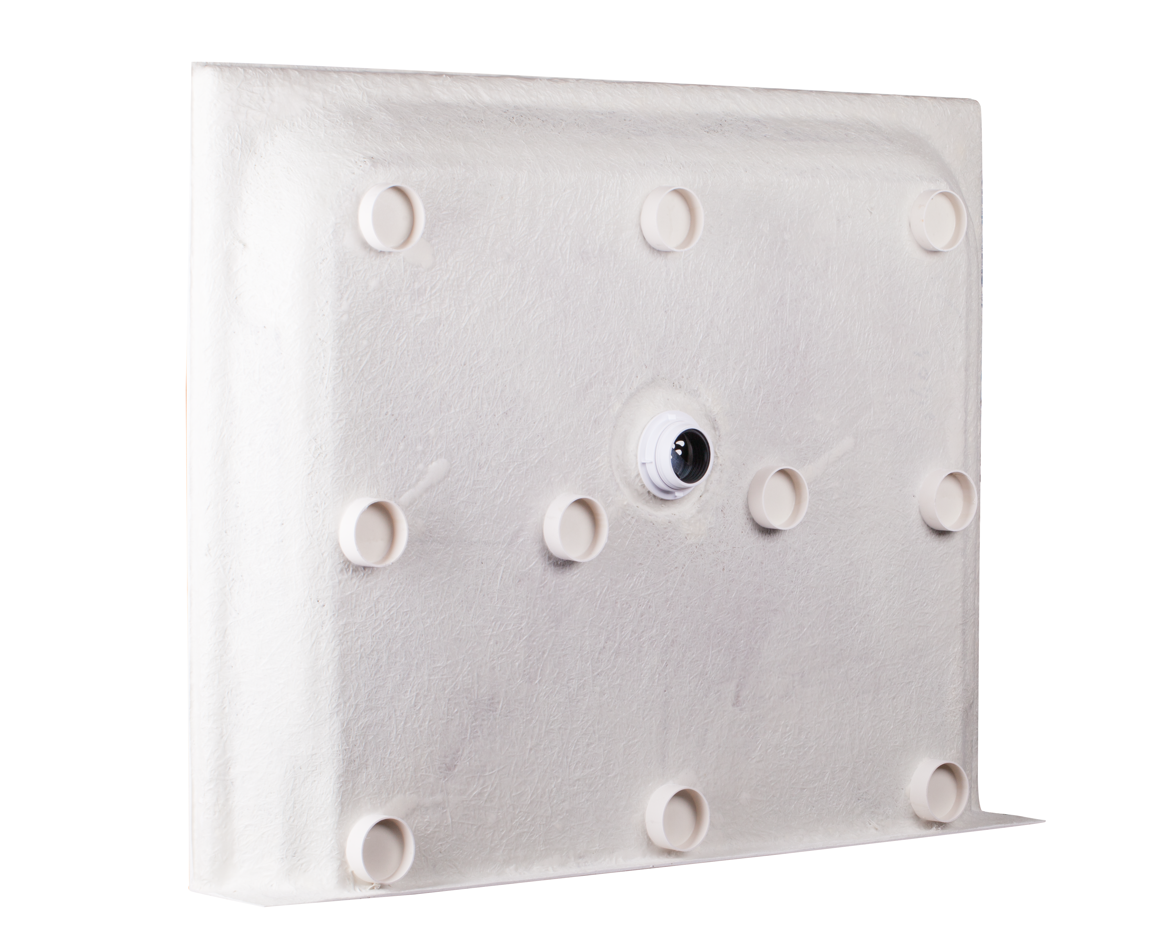 Curbless Acrylic Shower Base 62X36 in | Barrier Free Shower Base with Center Drain in White Color