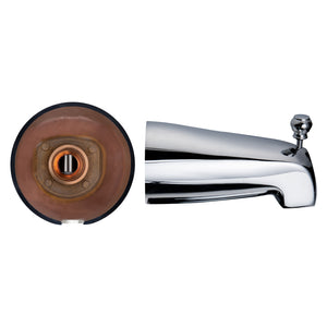 Bathtub Slip-On Diverter Tub Spout Polished Chrome, Solid Brass Construction
