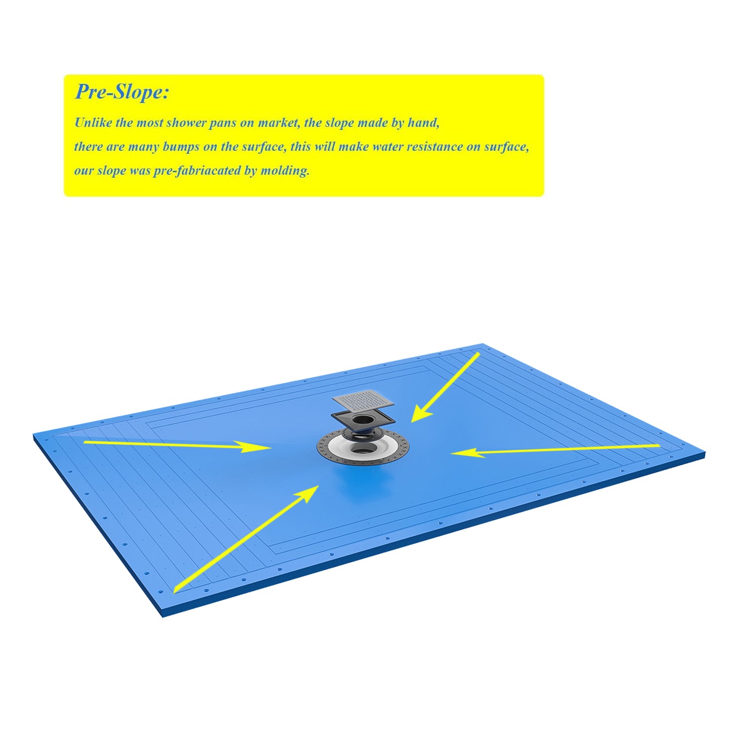 Tile Shower Pan Kit 72X48