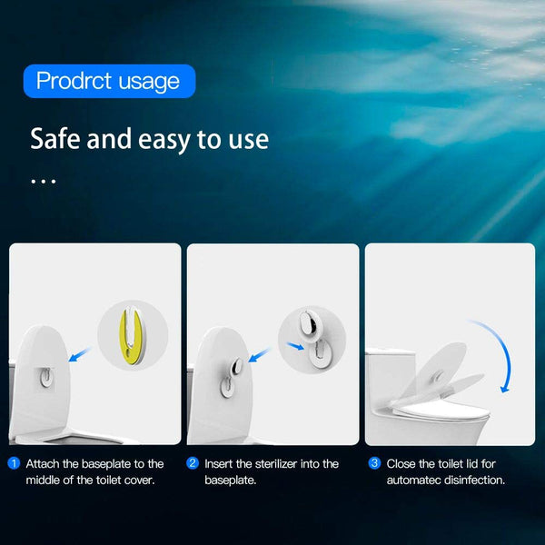 Toilet Bowl Cleaner UV Light Sanitizer Rechargeable