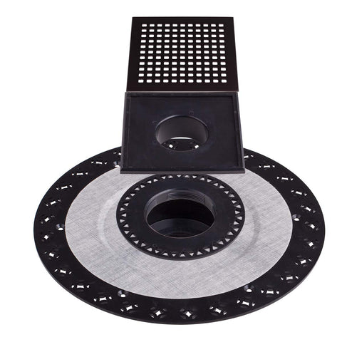 Bonding Flange Floor Drain with Snap-in 6" Grating ORB Finishing  UGSD004-Mission-ABS