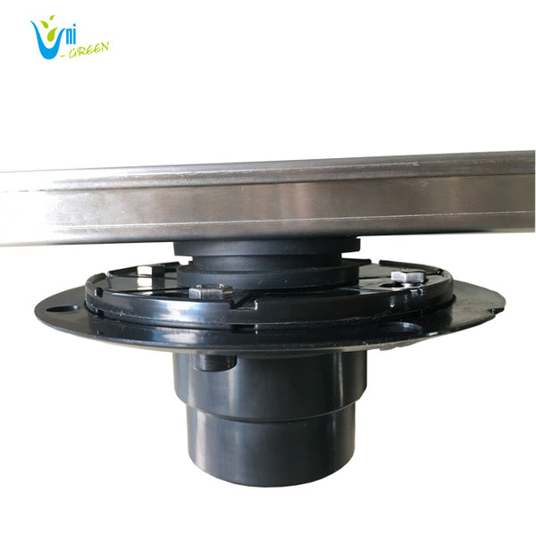 24 Inch Linear Floor Drain with SS Drain Cover Blind Style and Linear Drain Base with Rubber Gasket